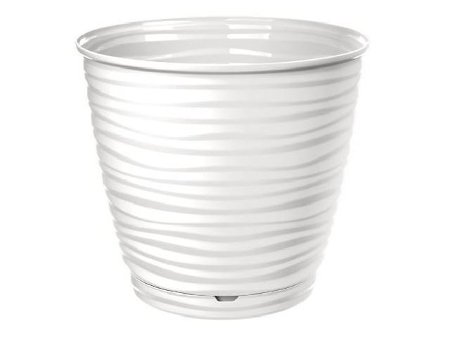 Горшок для цветов Saffron 9,1 л с поддоном (белый)